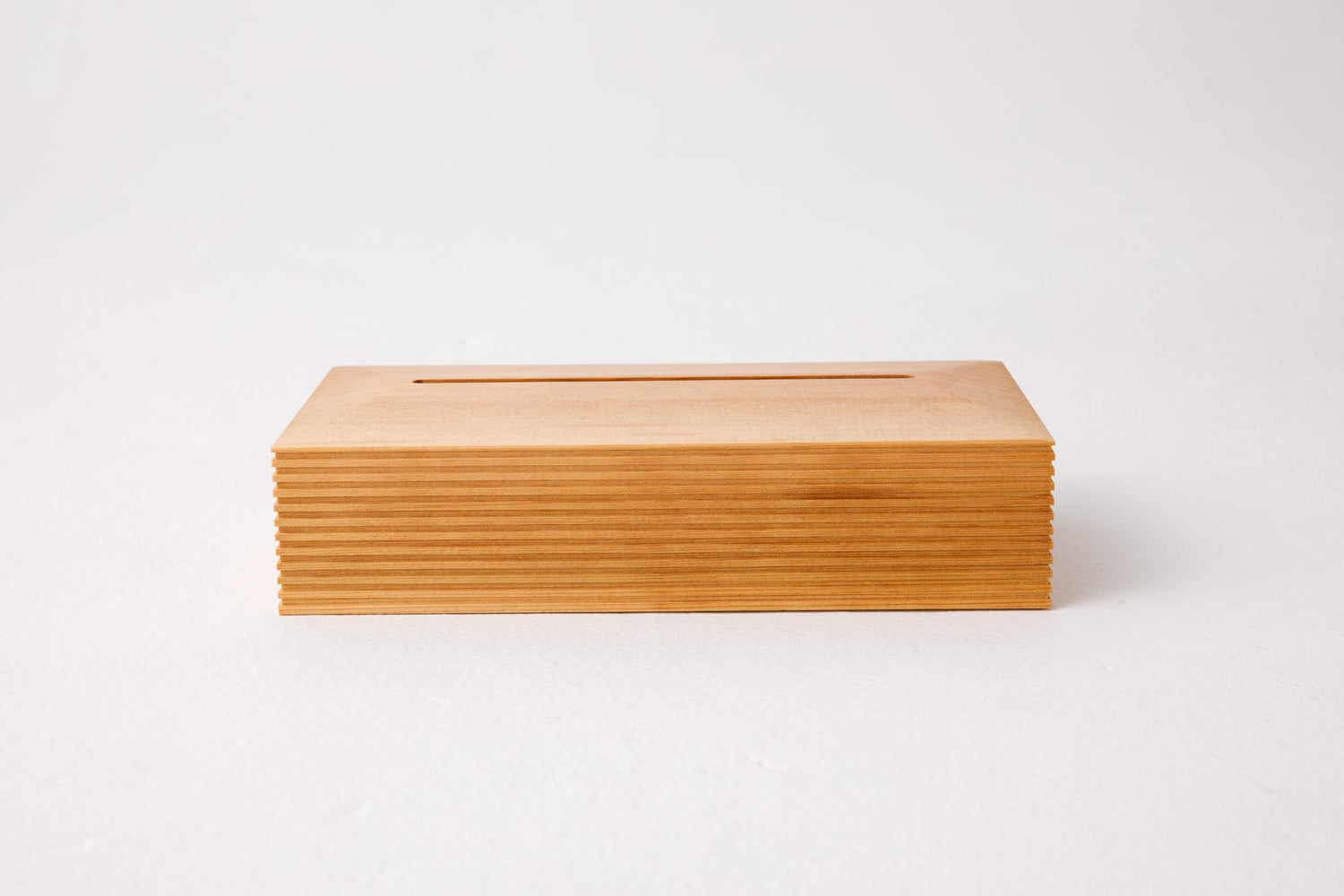 天然木のティッシュペーパーボックスカバー MID