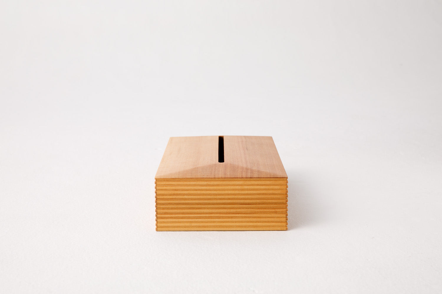 天然木のティッシュペーパーボックスカバー MID